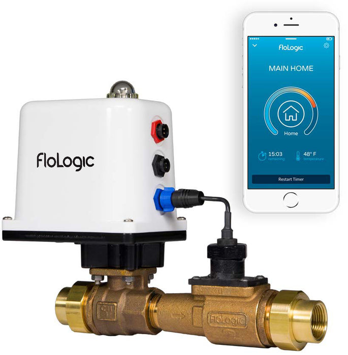 FLoLogic FLS0035-1-PLUS Water Shut Off System with 1” Valve and Connect WiFi
