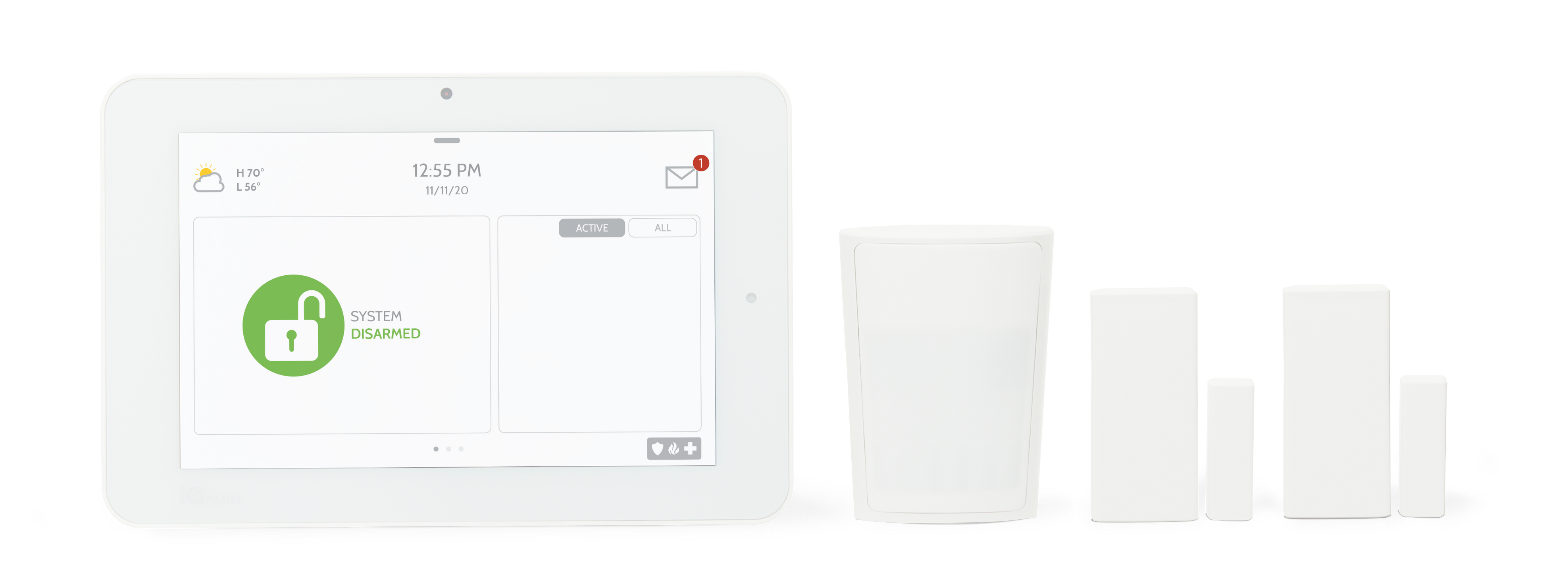 Qolsys IQ PowerG Panel 4 Kit, with Camera, 2x PG9303, 1x PG9914, AT&T ...